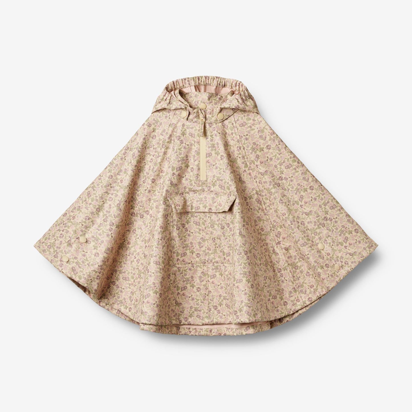 Children's rain cape - rose flower field